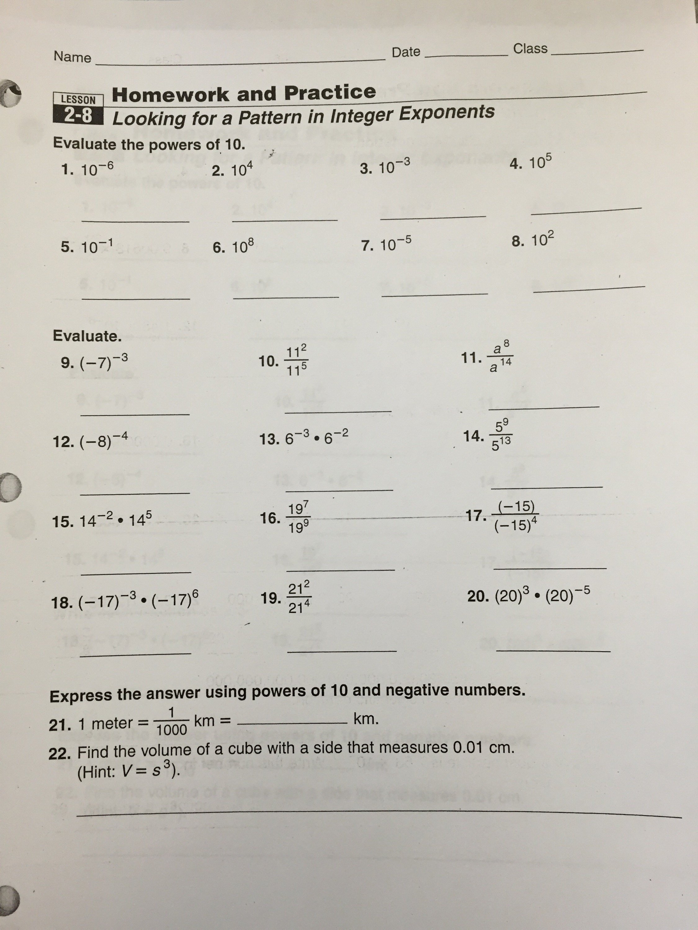 Math printable worksheets for 7th Grade | Math 4 Children Plus